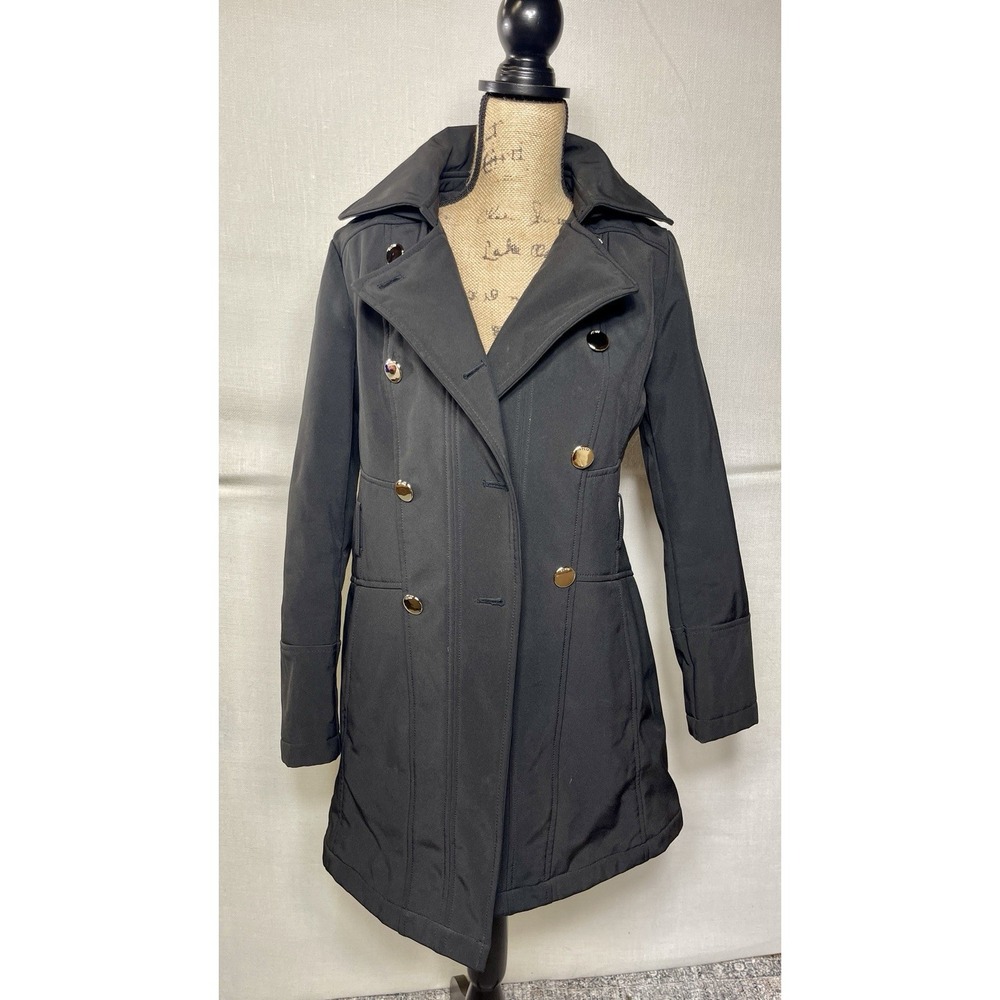 GUESS Black Jacket Hooded Size Small Washable New Women's